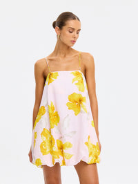 KIVARI | Francine Bubble Mini Dress - Pink Yellow