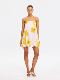 KIVARI | Francine Bubble Mini Dress - Pink Yellow