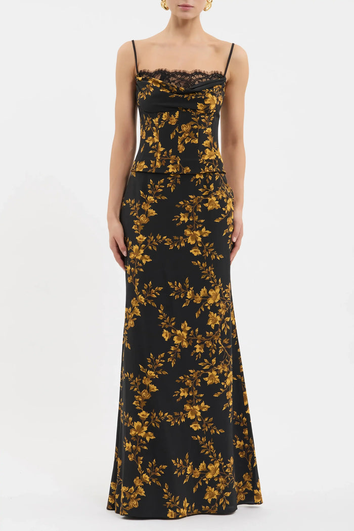 REBECCA VALLANCE | GILDED FLORAL MAXI - GILDED FLORAL