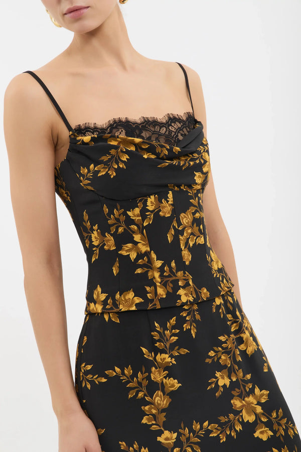 REBECCA VALLANCE | GILDED FLORAL MAXI - GILDED FLORAL