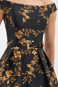 REBECCA VALLANCE | GILDED FLORAL MIDI - GILDED FLORAL