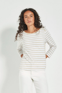 VERGE | HORIZON TOP - CASHEW STRIPE