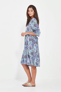VERGE | ILLUSION DRESS - BLUE