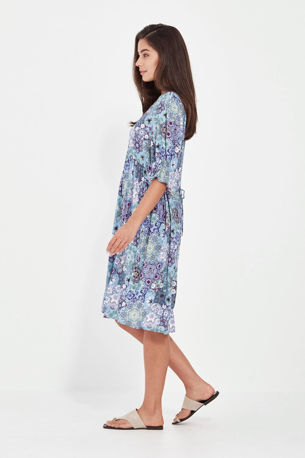 VERGE | ILLUSION DRESS - BLUE