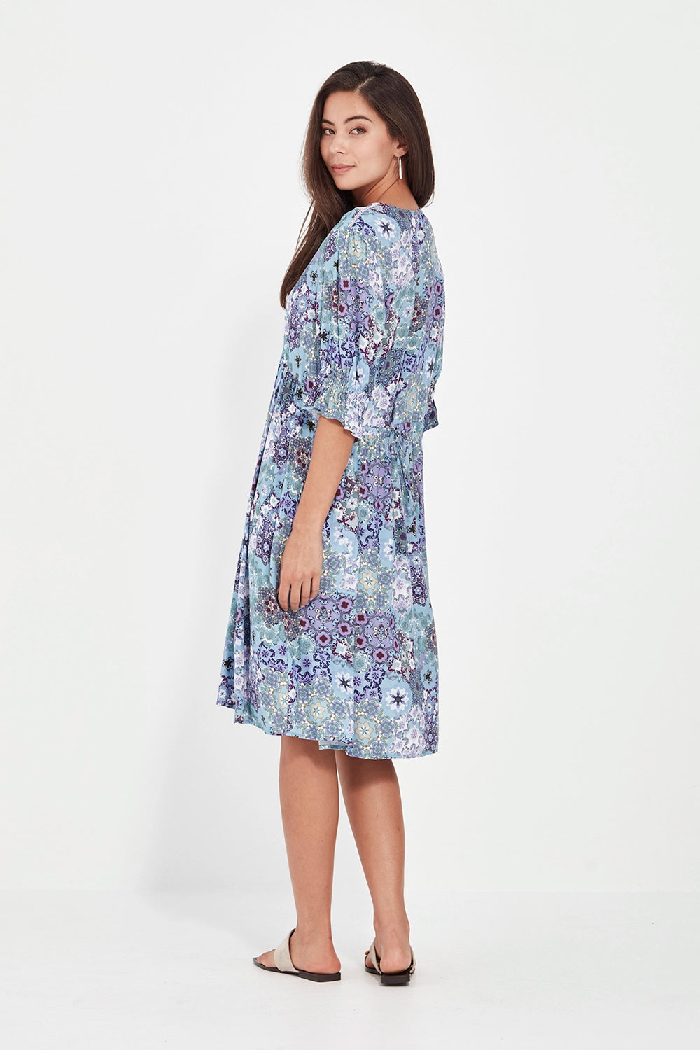 VERGE | ILLUSION DRESS - BLUE
