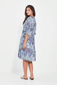VERGE | ILLUSION DRESS - BLUE