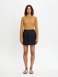 KIVARI | Immy Denim Mini Skirt - Raw Indigo