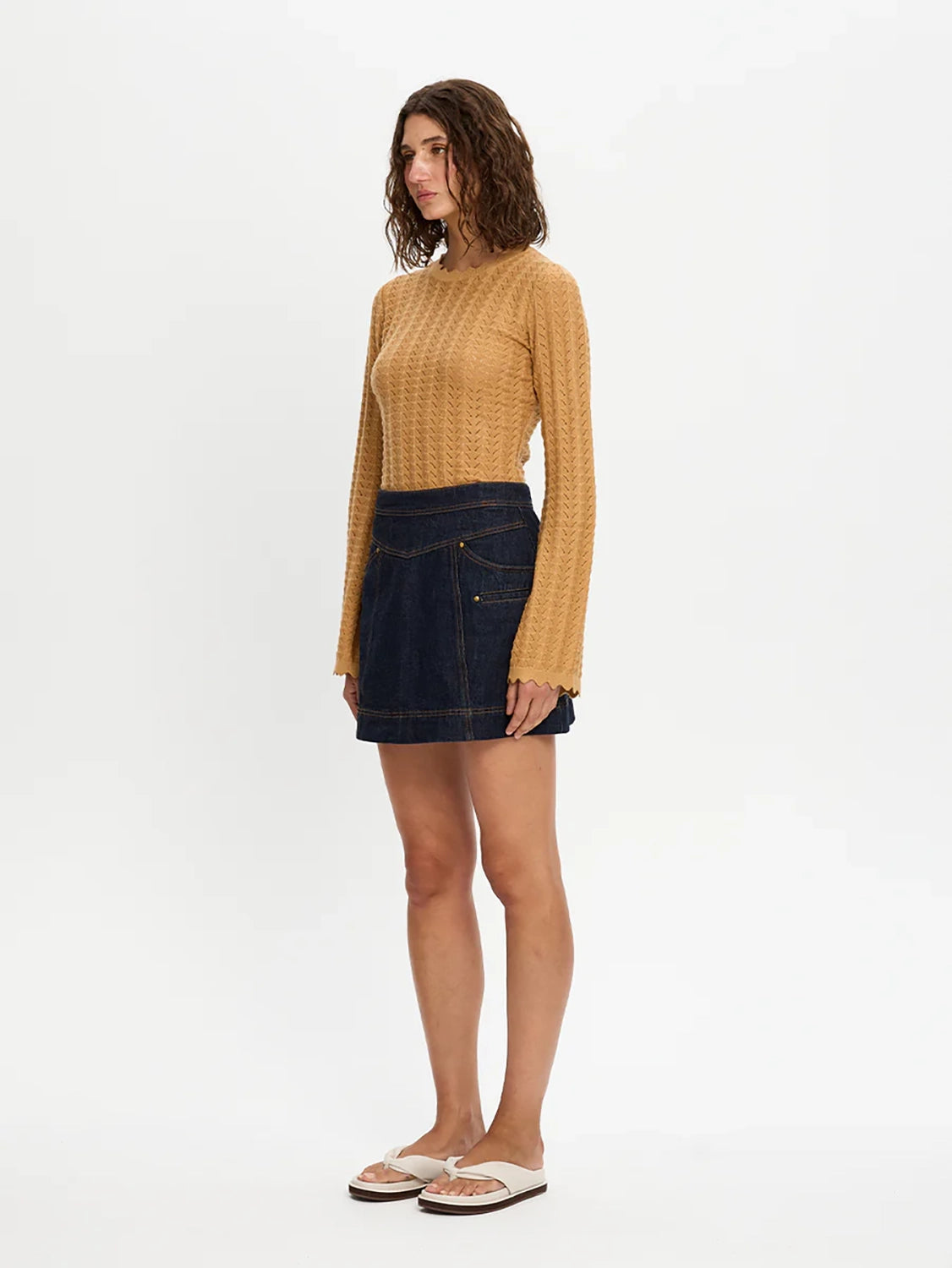 KIVARI | Immy Denim Mini Skirt - Raw Indigo