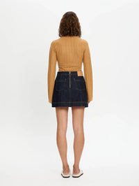 KIVARI | Immy Denim Mini Skirt - Raw Indigo