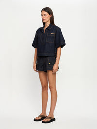 KIVARI | Immy Denim Top - Raw Indigo