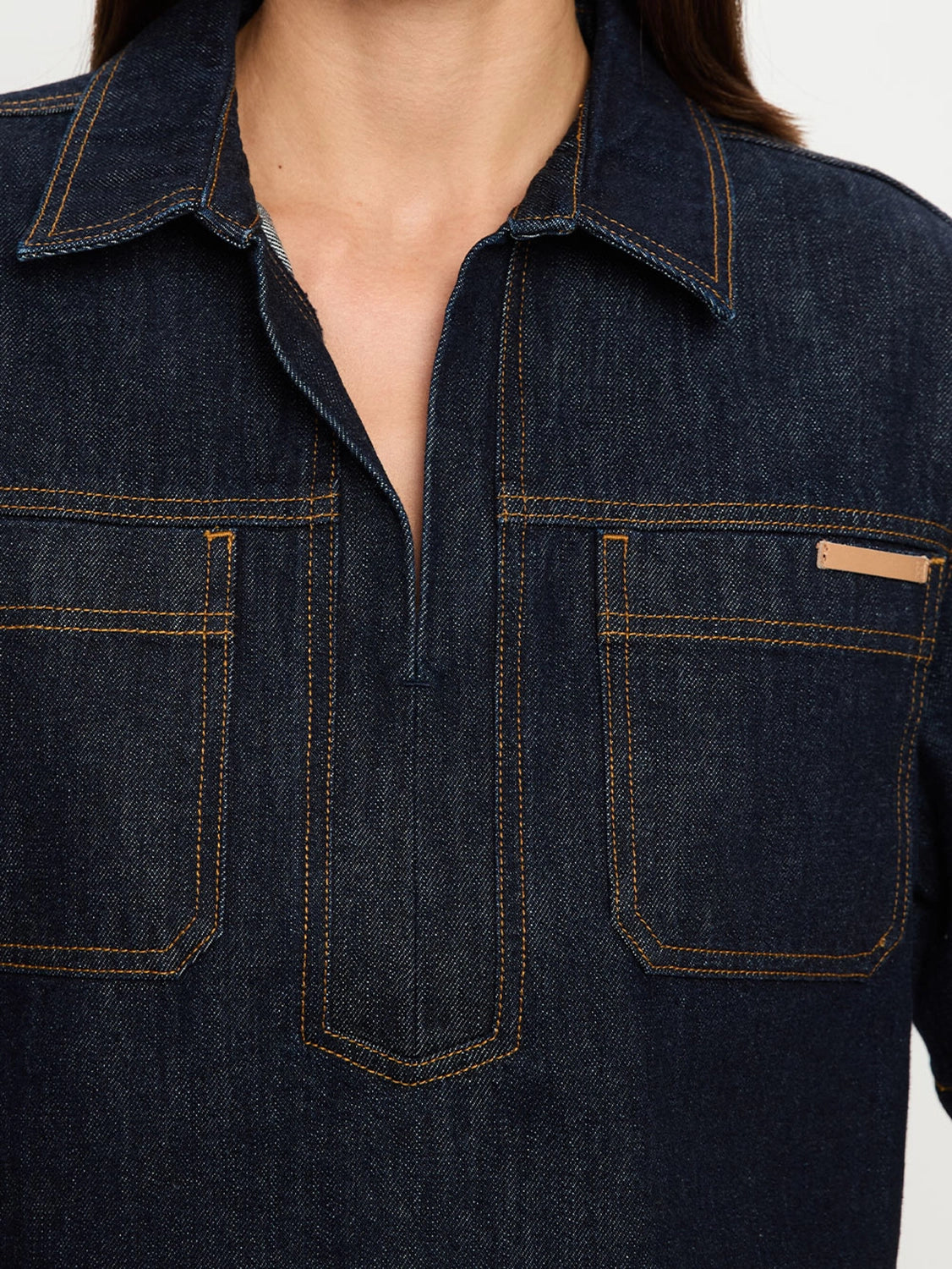 KIVARI | Immy Denim Top - Raw Indigo