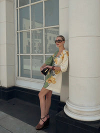 KIVARI | Lotte Mini Dress - Green Cream