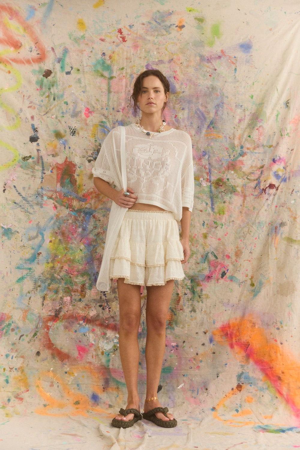 Kinga Csilla | Kaya Anglaise Fae Frill Skort