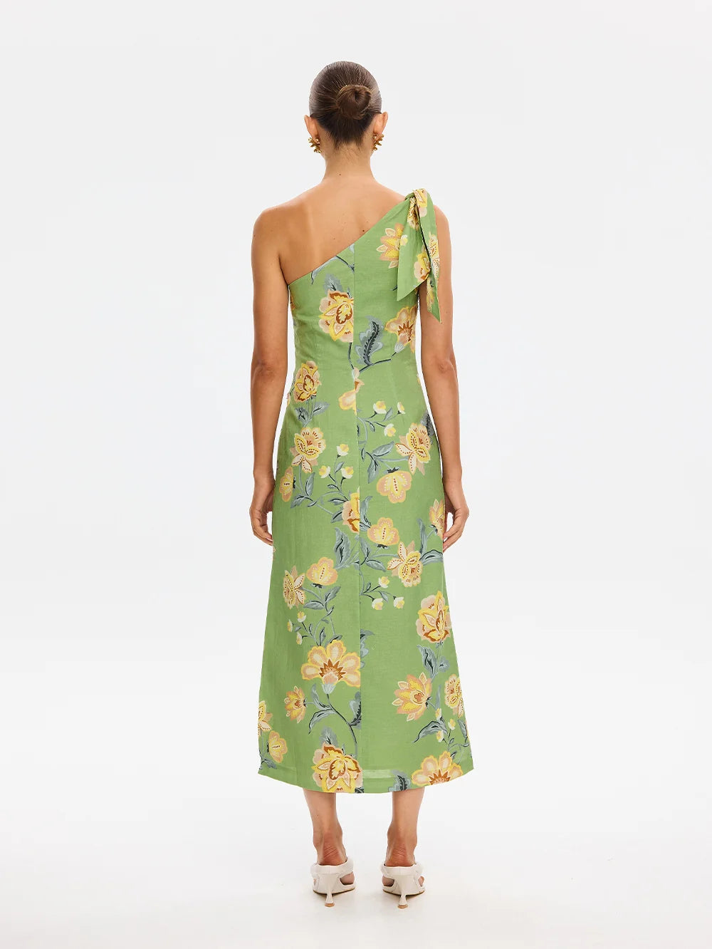 KIVARI | Eve One Shoulder Midi Dress - Green