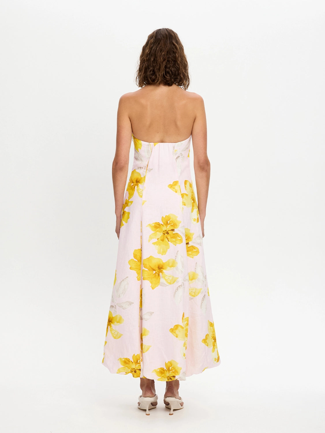 KIVARI | Francine Strapless Maxi Dress - Pink Yellow