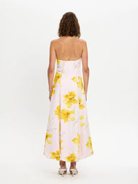KIVARI | Francine Strapless Maxi Dress - Pink Yellow