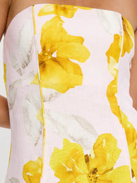 KIVARI | Francine Strapless Maxi Dress - Pink Yellow