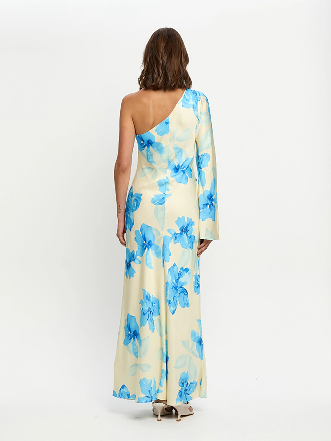 KIVARI | Sophie One Sleeve Maxi Dress - Yellow Blue