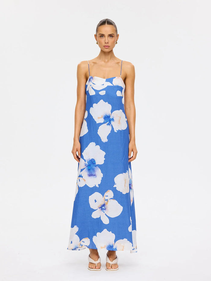 KIVARI | Rowena Strappy Maxi Dress - Blue