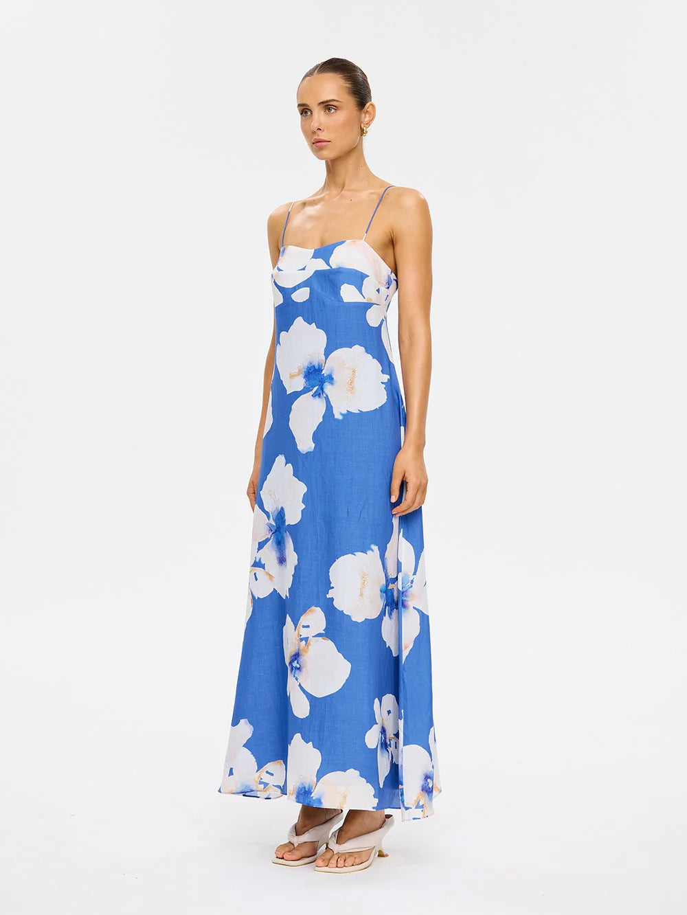 KIVARI | Rowena Strappy Maxi Dress - Blue