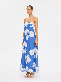 KIVARI | Rowena Strappy Maxi Dress - Blue