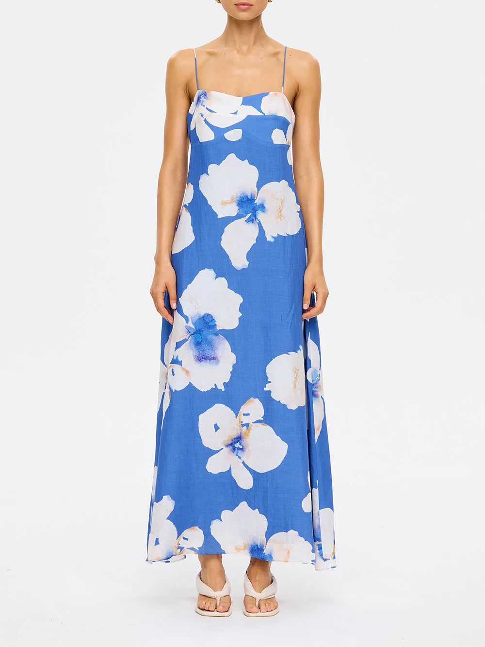 KIVARI | Rowena Strappy Maxi Dress - Blue