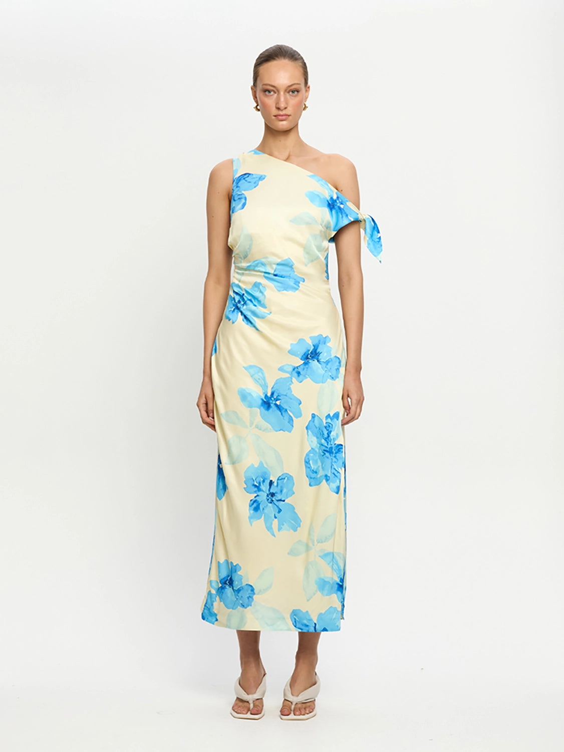 KIVARI | Sophie Midi Dress - Yellow Blue