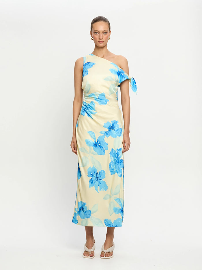 KIVARI | Sophie Midi Dress - Yellow Blue