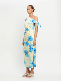 KIVARI | Sophie Midi Dress - Yellow Blue