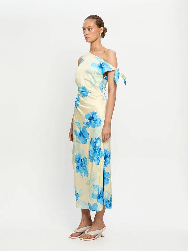 KIVARI | Sophie Midi Dress - Yellow Blue