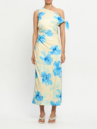 KIVARI | Sophie Midi Dress - Yellow Blue