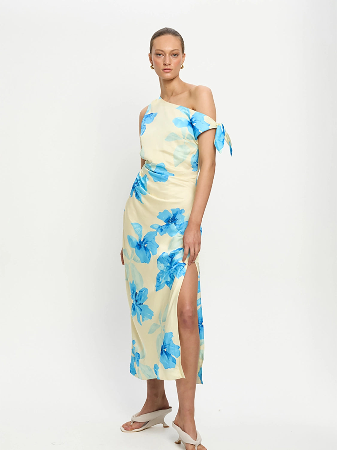 KIVARI | Sophie Midi Dress - Yellow Blue