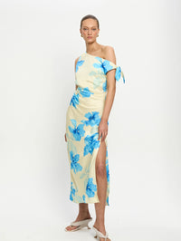 KIVARI | Sophie Midi Dress - Yellow Blue