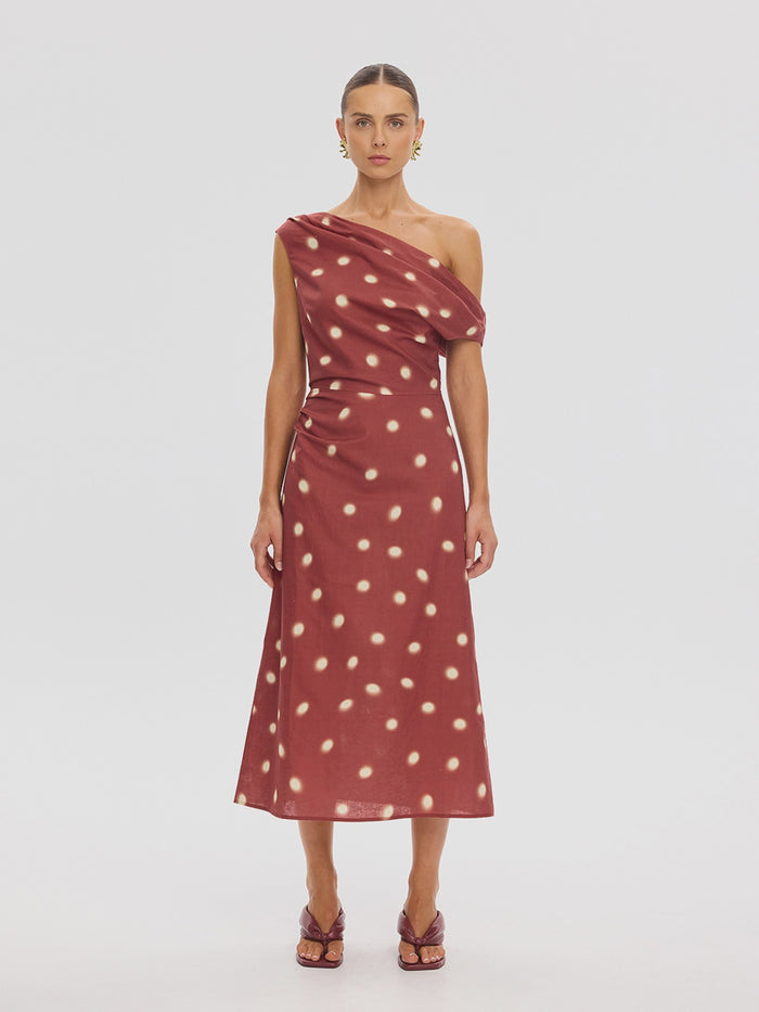 KIVARI | Saro Midi Dress - Brick