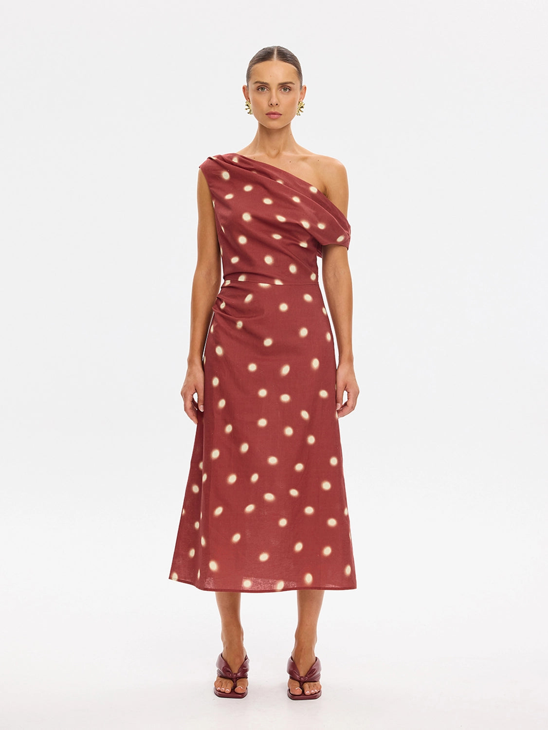 KIVARI | Saro Midi Dress - Brick