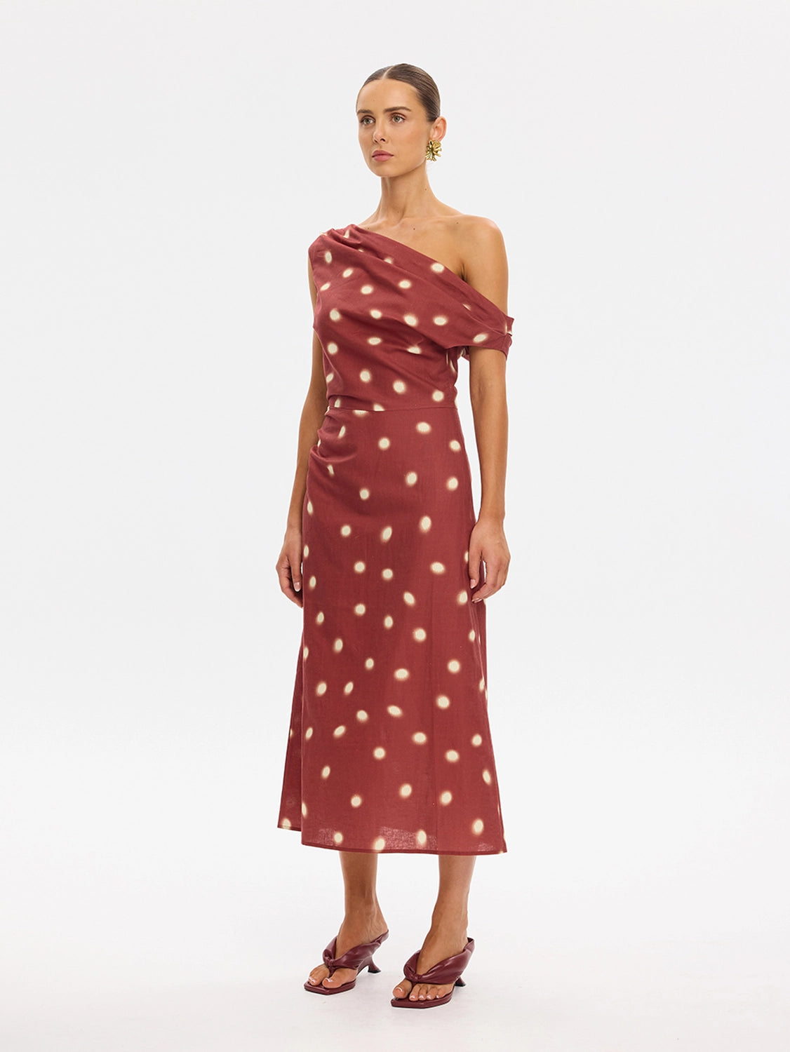 KIVARI | Saro Midi Dress - Brick