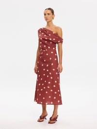 KIVARI | Saro Midi Dress - Brick