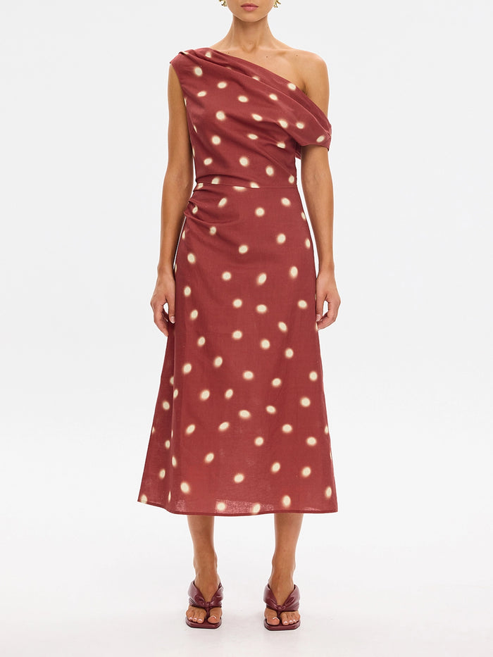 KIVARI | Saro Midi Dress - Brick