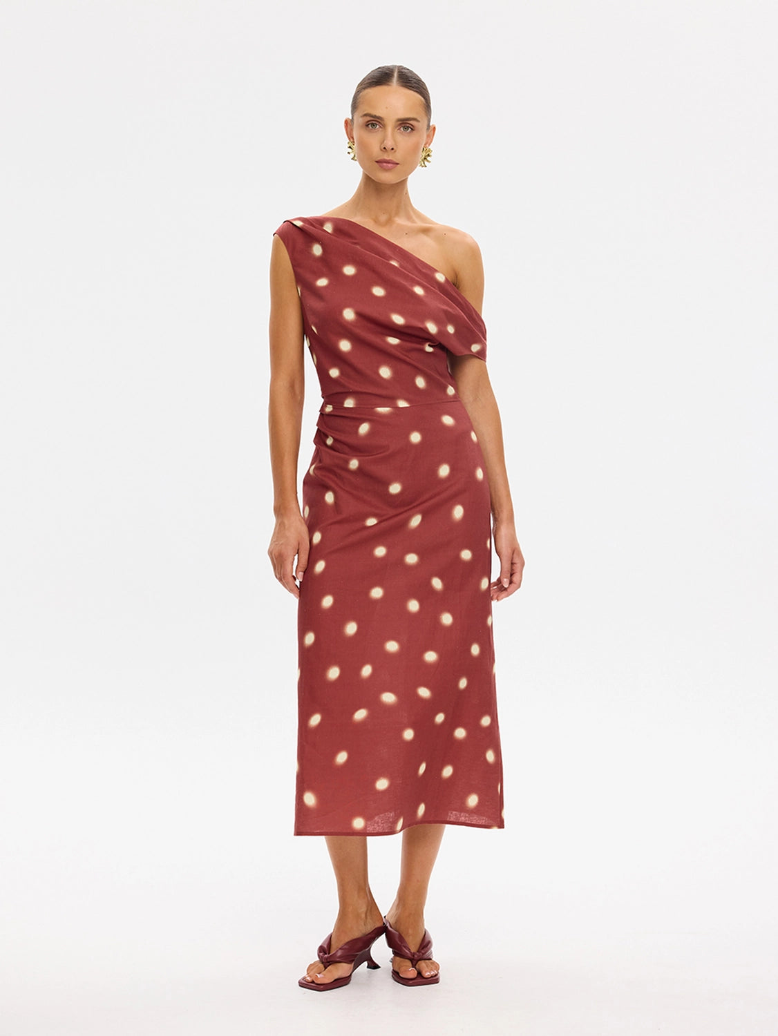 KIVARI | Saro Midi Dress - Brick