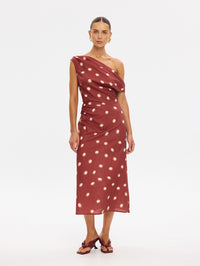 KIVARI | Saro Midi Dress - Brick