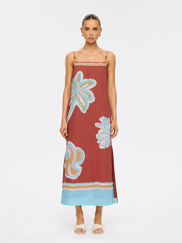 KIVARI | Enzo Midi Dress - Maroon