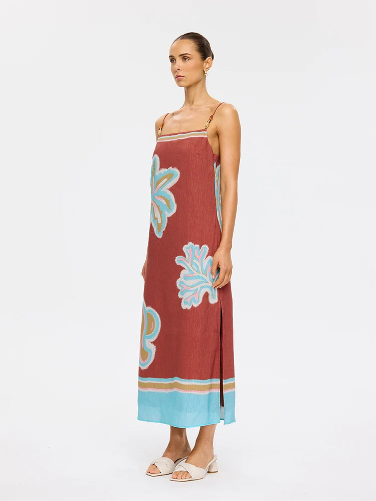 KIVARI | Enzo Midi Dress - Maroon