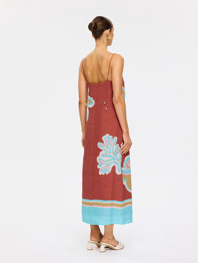 KIVARI | Enzo Midi Dress - Maroon