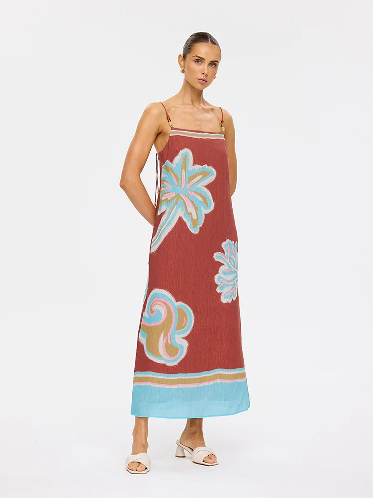 KIVARI | Enzo Midi Dress - Maroon