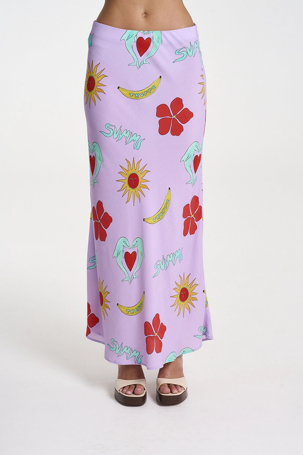 SUMMI SUMMI | SLIP SKIRT - LILAC TROPPO