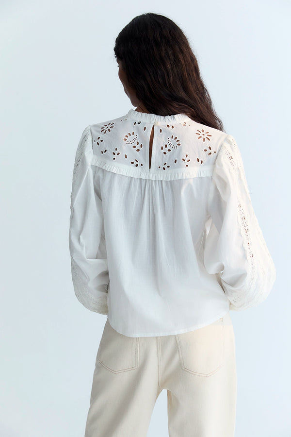 THE NEW SOCIETY | DAHLIA WOMAN BLOUSE - MOONLIGHT WHITE