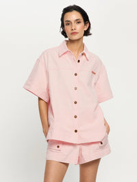 KIVARI | Marla Denim Shirt - Soft Pink