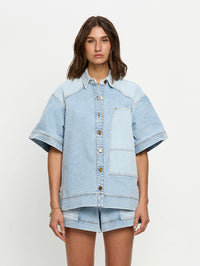 KIVARI | Florence Denim Shirt - Two Tone Wash