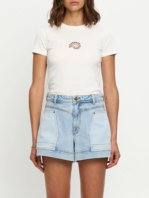 KIVARI | Florence Denim Short - Two Tone Wash