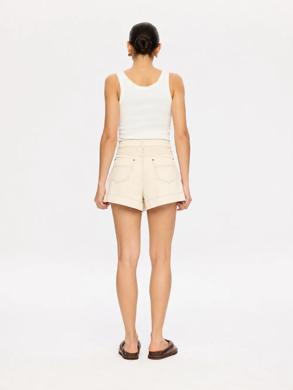 KIVARI | Celene Denim Short - Cream